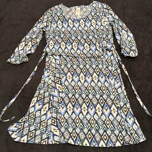 Justice blue diamond dress